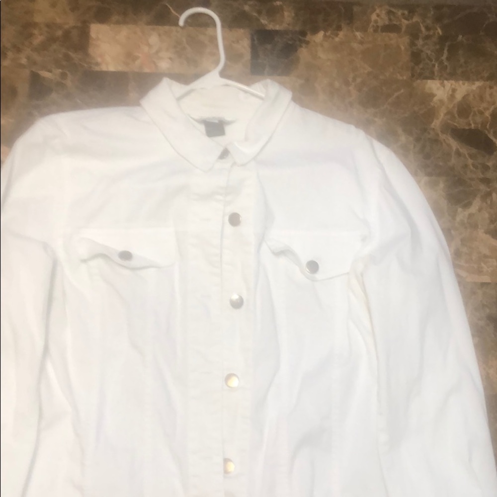 White blue jean jacket